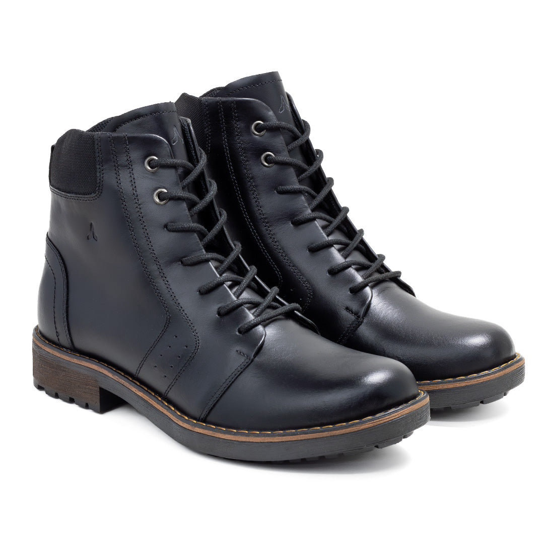 Sky Walk Botas Cuero Hombres 663106BROOCKYN NEGRO