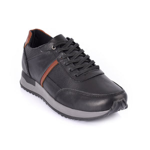 Sky Walk Tenis Casuales de cuero Para Hombre 66311160NEGRO