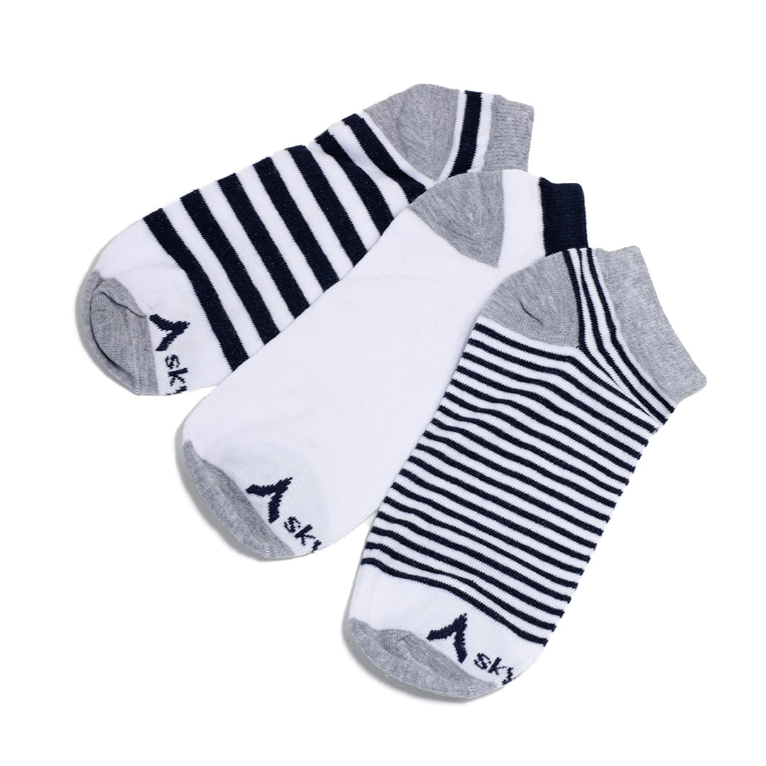 Sky Walk Medias Para Hombre 772105TRIPACKRAYAS AZUL