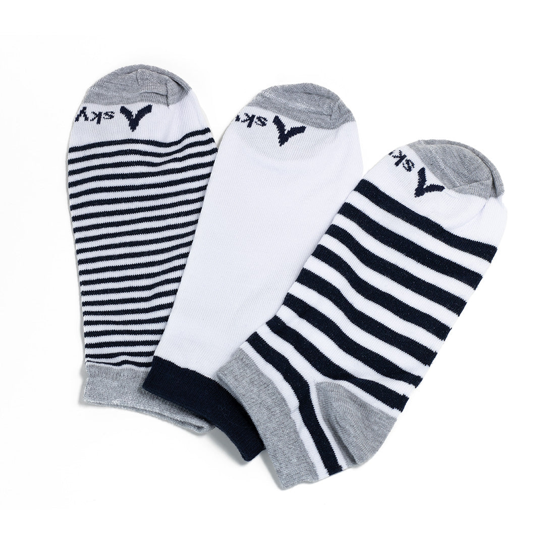 Sky Walk Medias Para Hombre 772105TRIPACKRAYAS AZUL