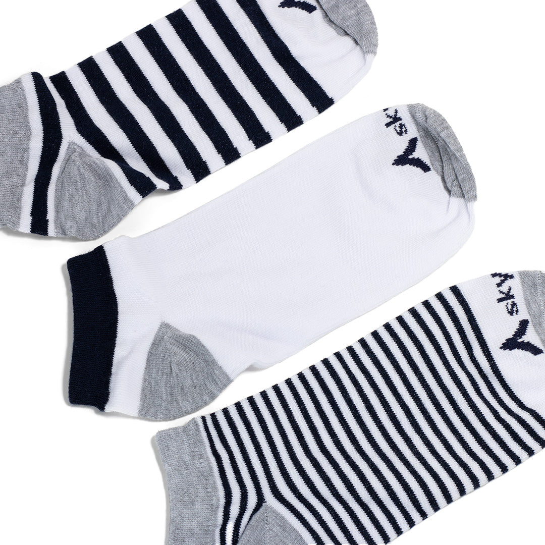 Sky Walk Medias Para Hombre 772105TRIPACKRAYAS AZUL