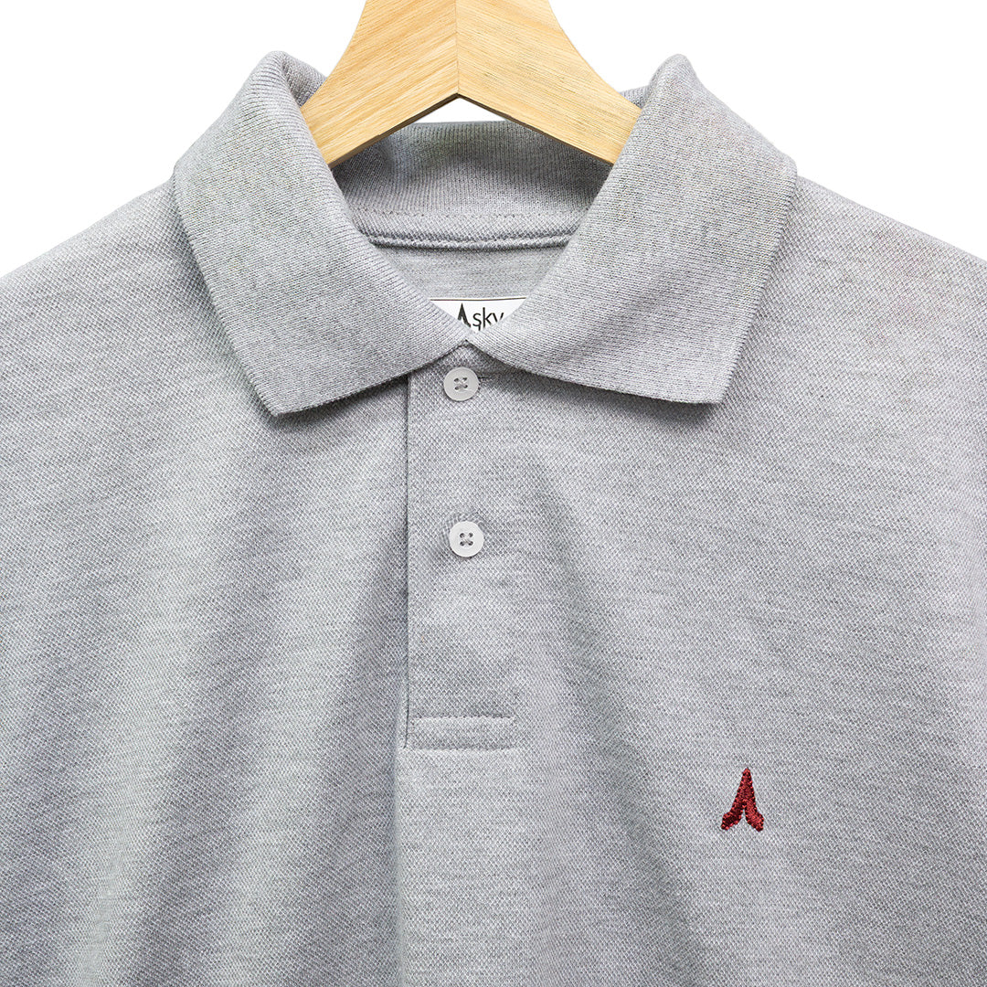 Sky Walk Camiseta Tipo Polo para Hombre 773107SKWSGRIS