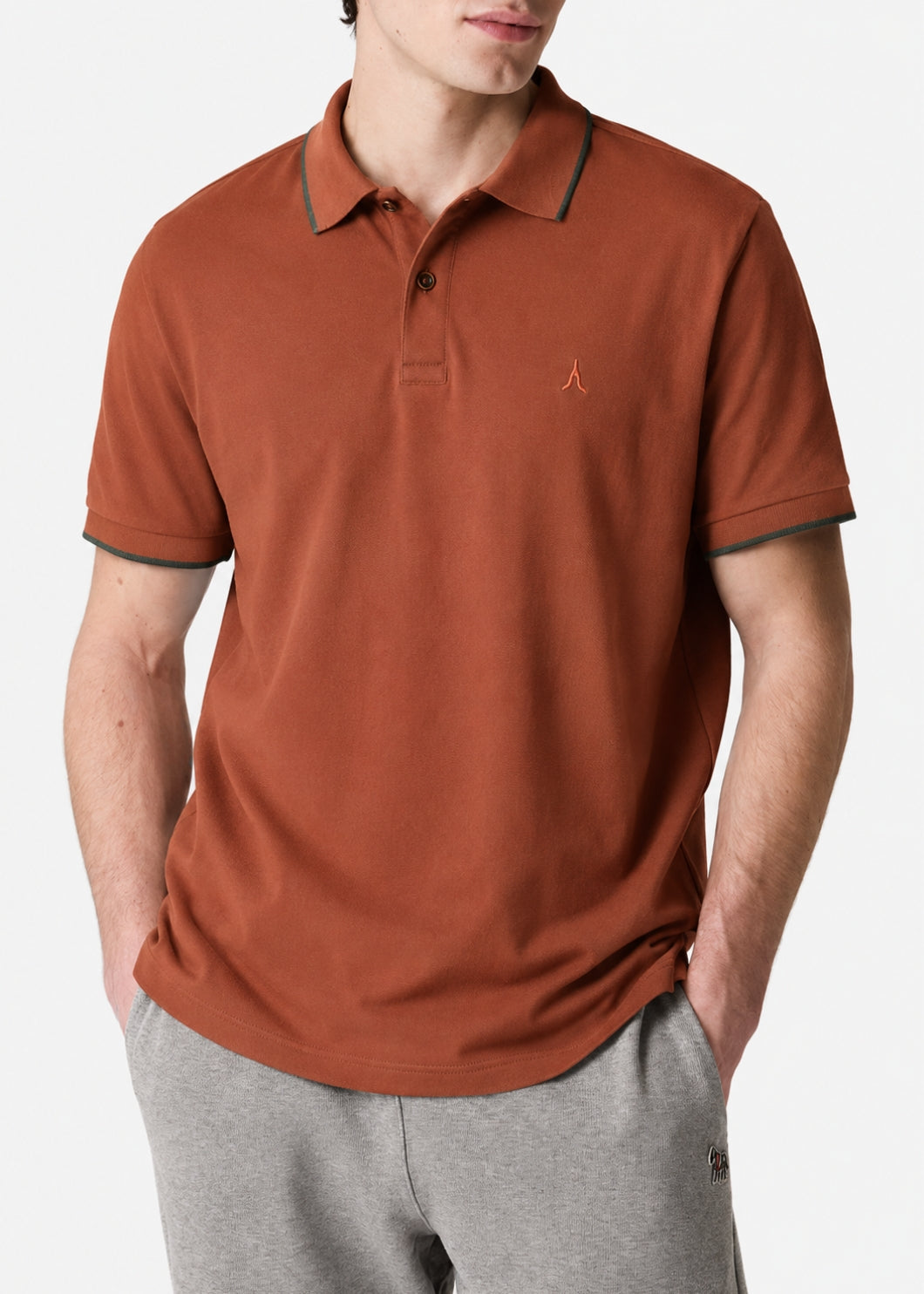 Sky Walk Camiseta Tipo Polo para Hombre 7731140100D9MARRON