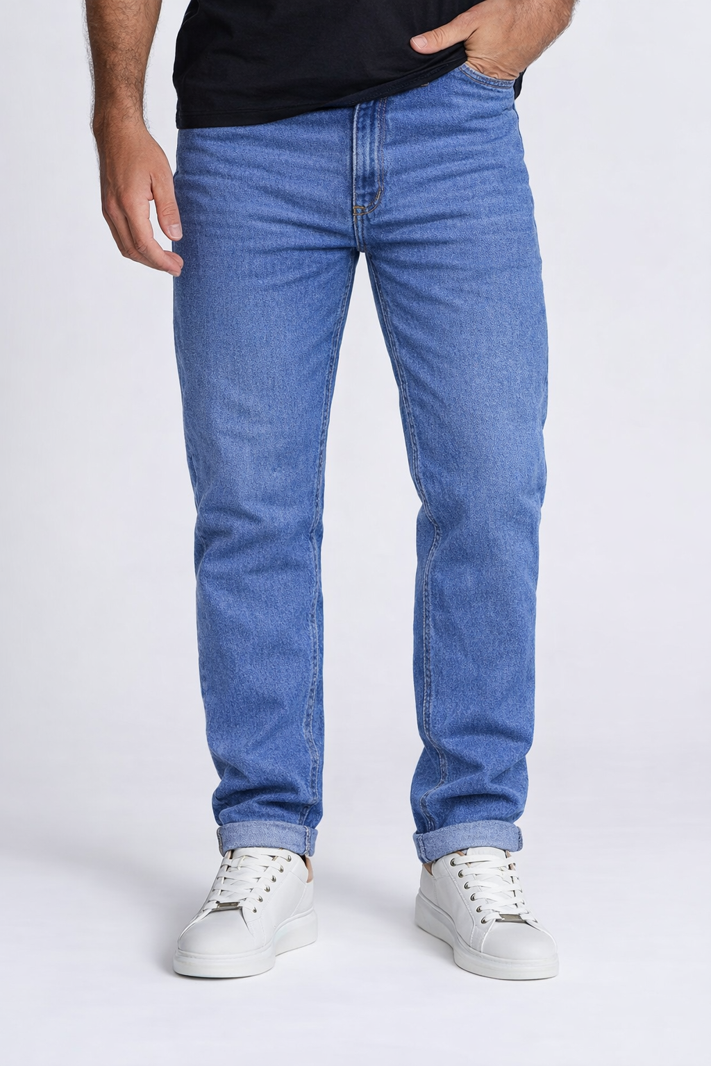 Jean regular fit tiro medio 7731485059AZUL