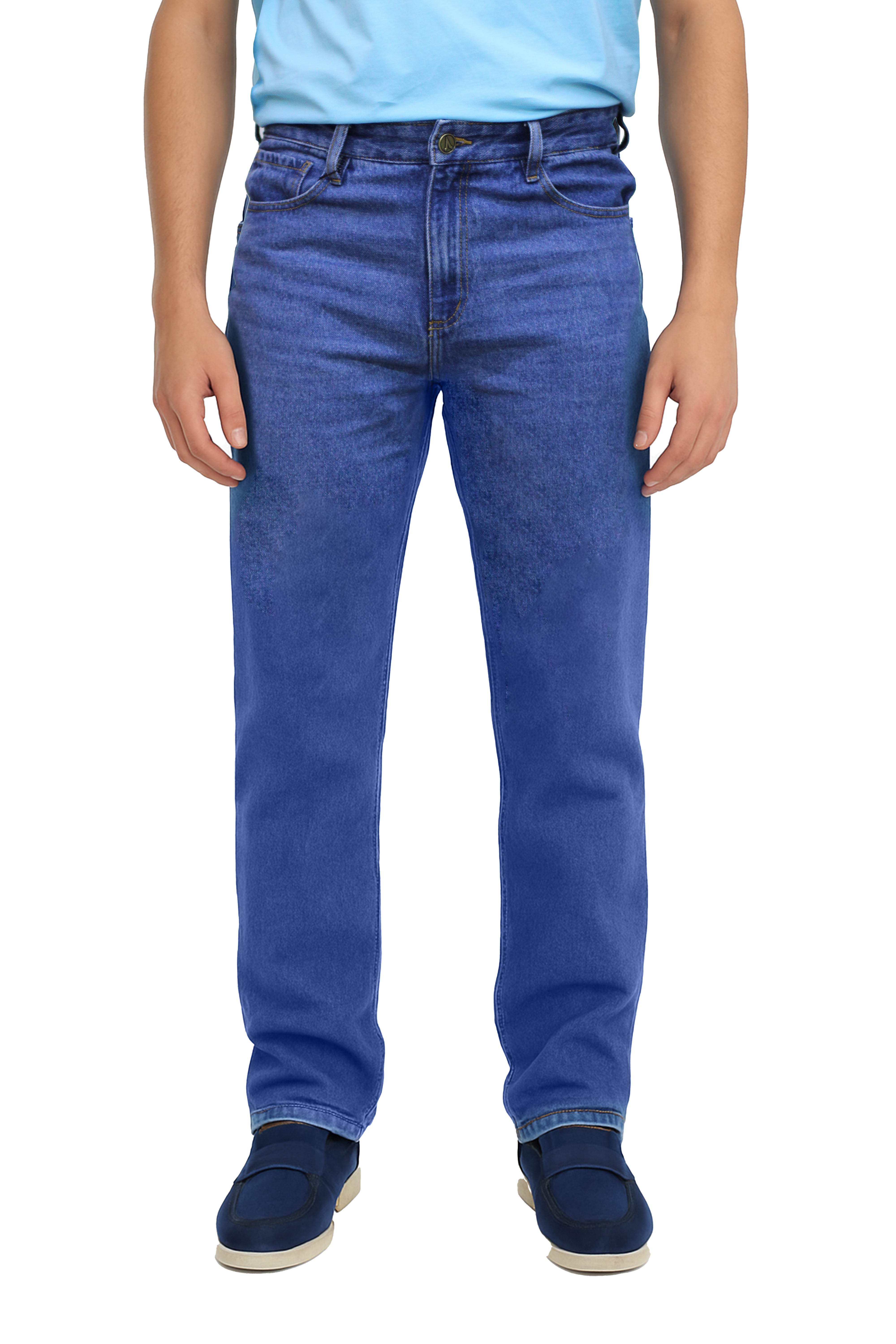 Jean regular fit tiro medio 7731485059AZUL