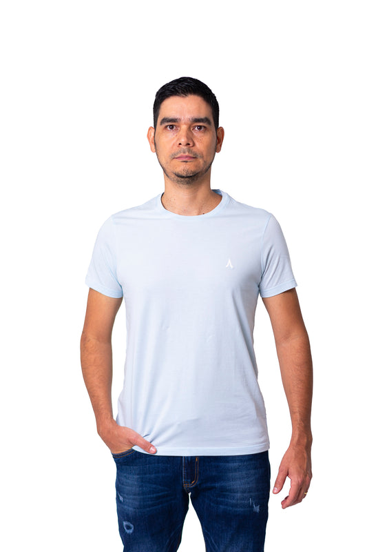 Camiseta regular fit manga corta de hombre C107230281CELESTE