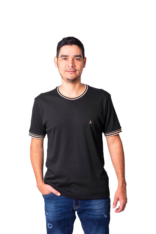 Camiseta regular fit manga corta de hombre 7731140100D2NEGRO
