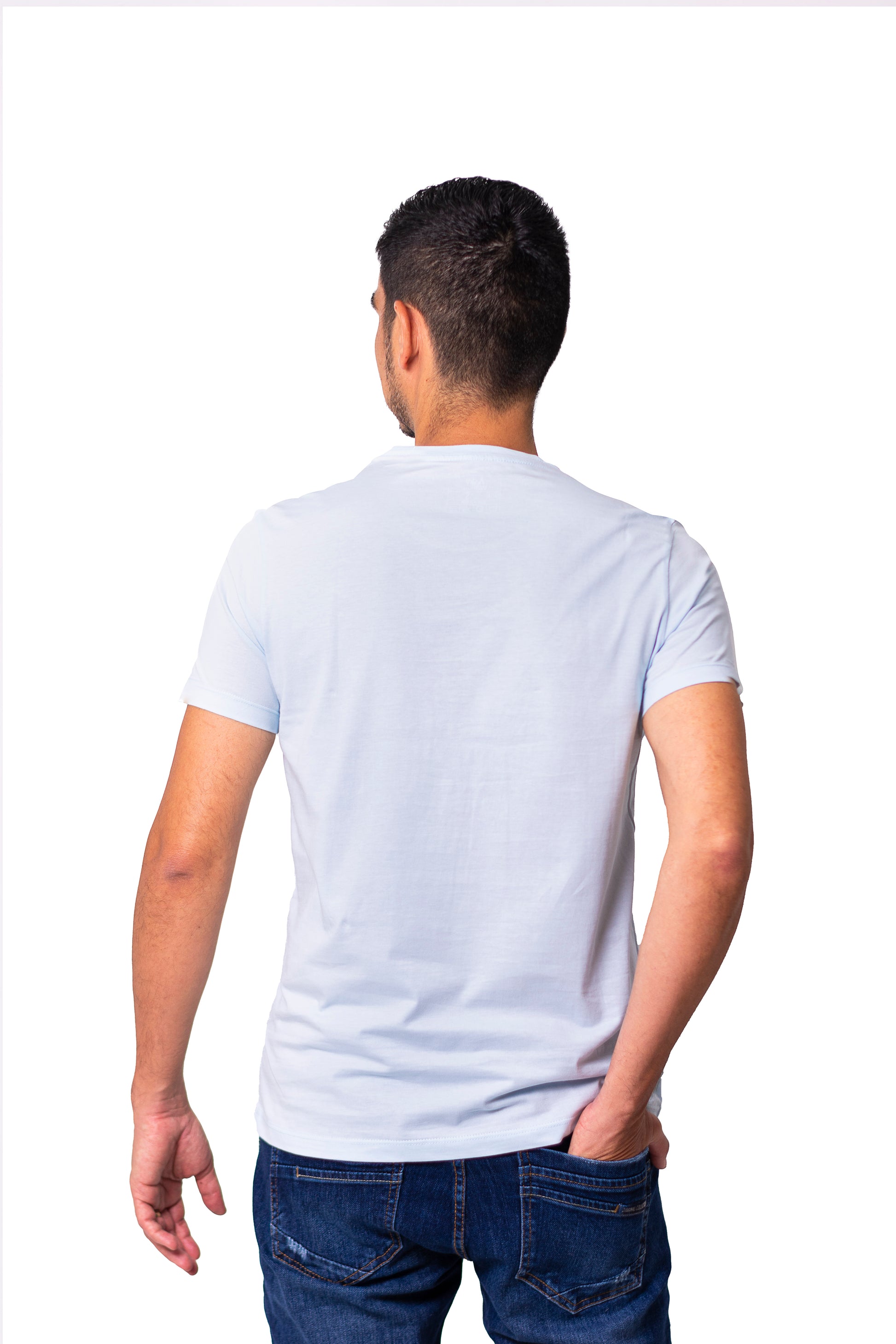 Camiseta regular fit manga corta de hombre C107230281CELESTE