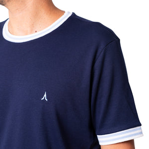 Camiseta regular fit manga corta de hombre 7731140100D4AZUL