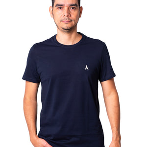 Camiseta regular fit manga corta de hombre 773C107230281AZUL