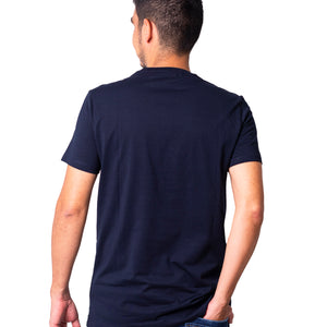 Camiseta regular fit manga corta de hombre 773C107230281AZUL