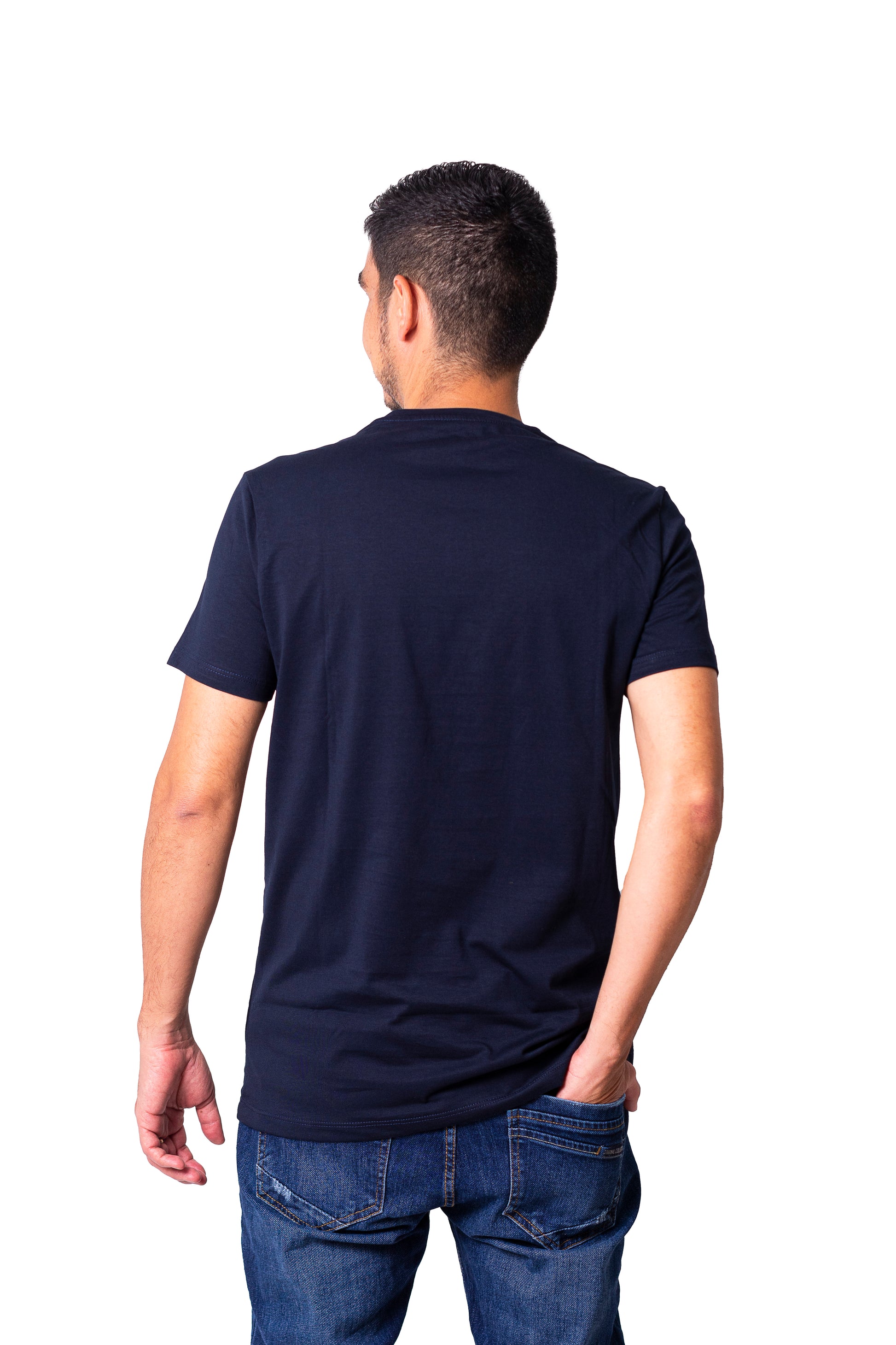 Camiseta regular fit manga corta de hombre 773C107230281AZUL