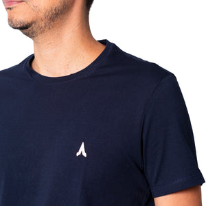 Camiseta regular fit manga corta de hombre 773C107230281AZUL