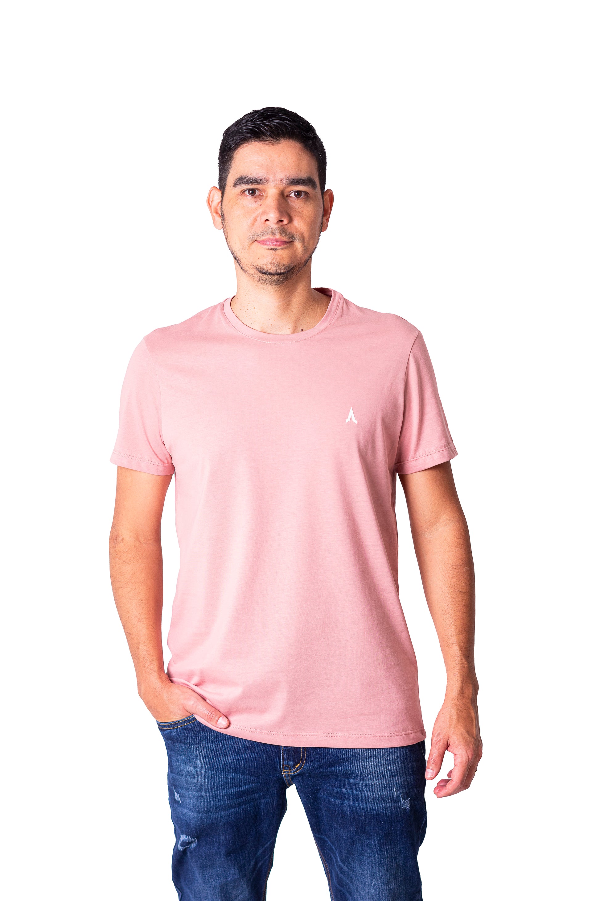 Camiseta regular fit manga corta de hombre 773C107230281ROSADO