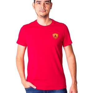 Camiseta regular fit manga corta de hombre 773C107230283ROJO