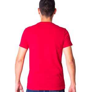 Camiseta regular fit manga corta de hombre 773C107230283ROJO