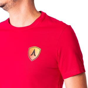 Camiseta regular fit manga corta de hombre 773C107230283ROJO
