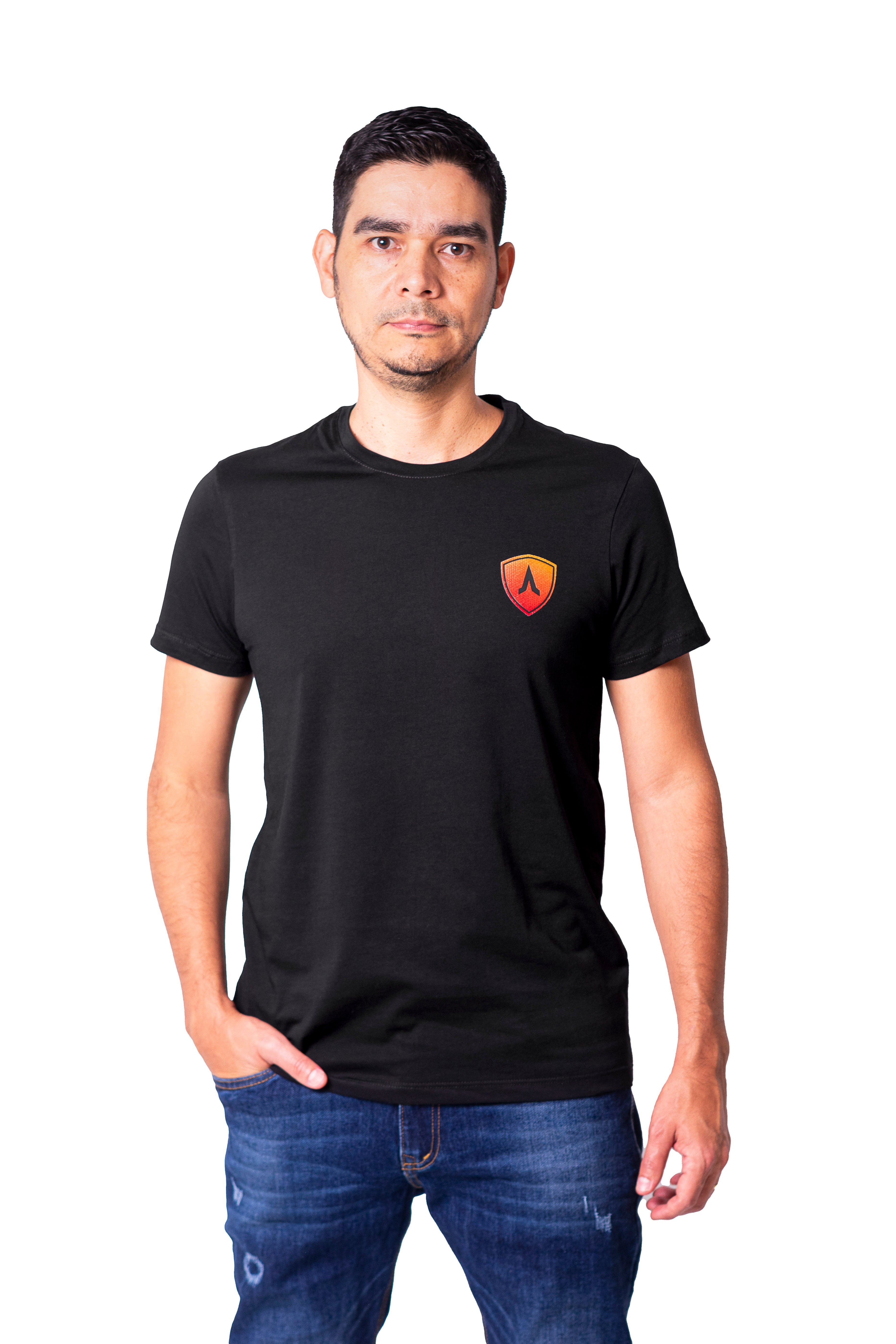 Camiseta regular fit manga corta de hombre 773C107230283NEGRO