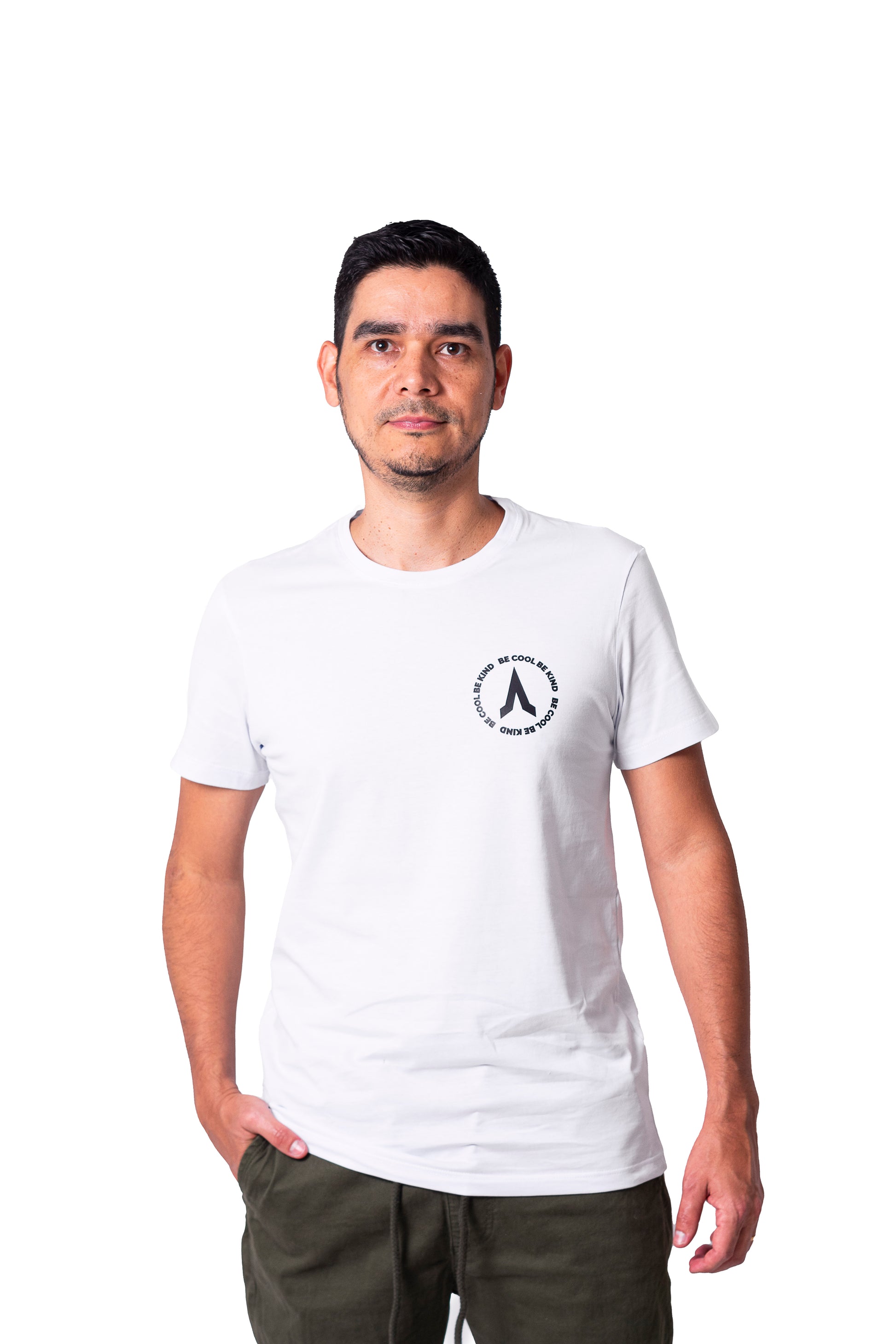 Camiseta regular fit manga corta de hombre 773C107230201BLANCO