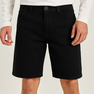 Bermuda cargo en dril unicolor tiro bajo con bolsillos 773146BERMUDA506NEGRO