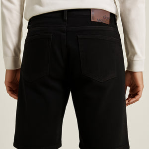 Bermuda cargo en dril unicolor tiro bajo con bolsillos 773146BERMUDA506NEGRO