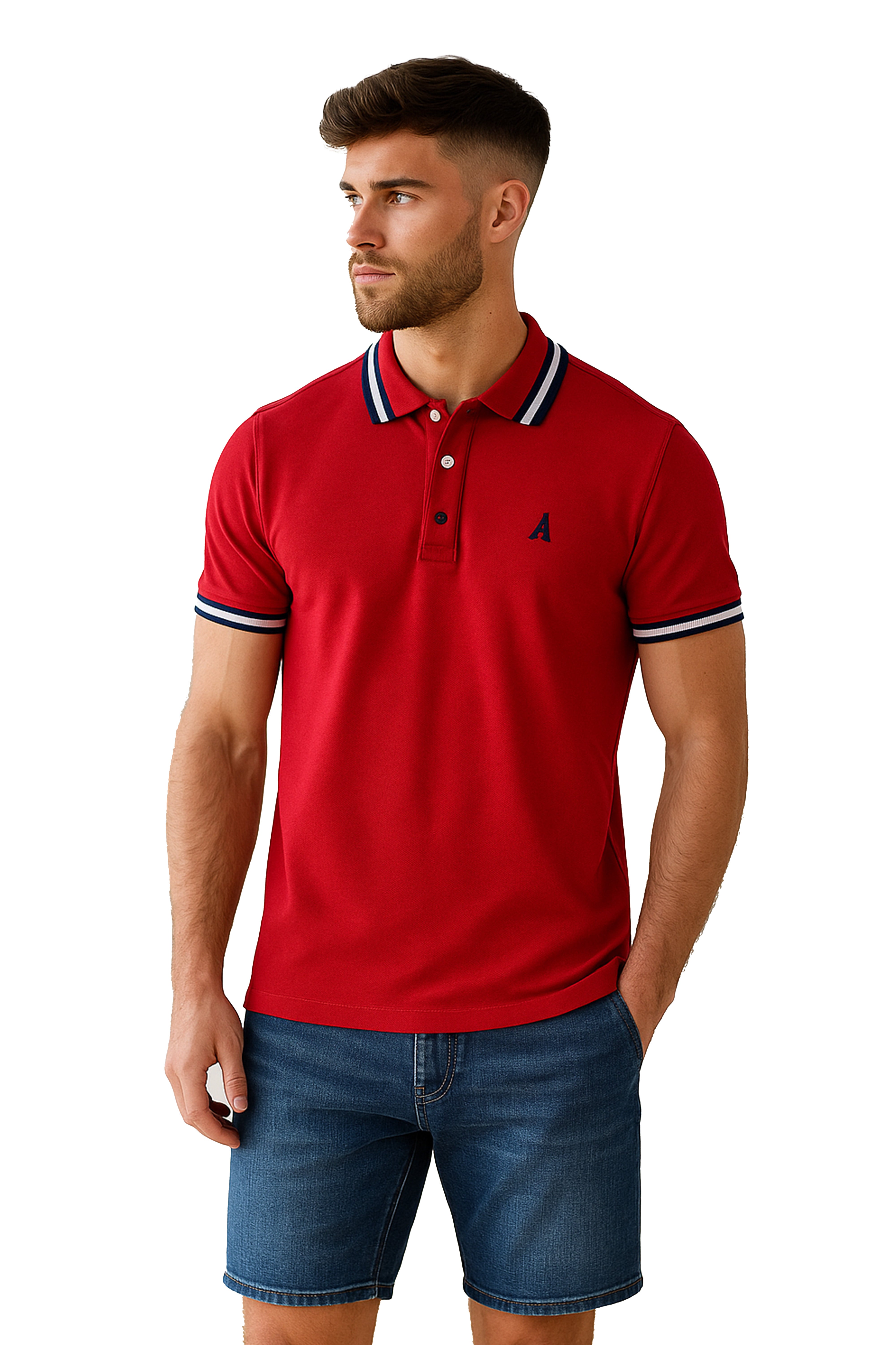 Polo de hombre 7731140100D3ROJO