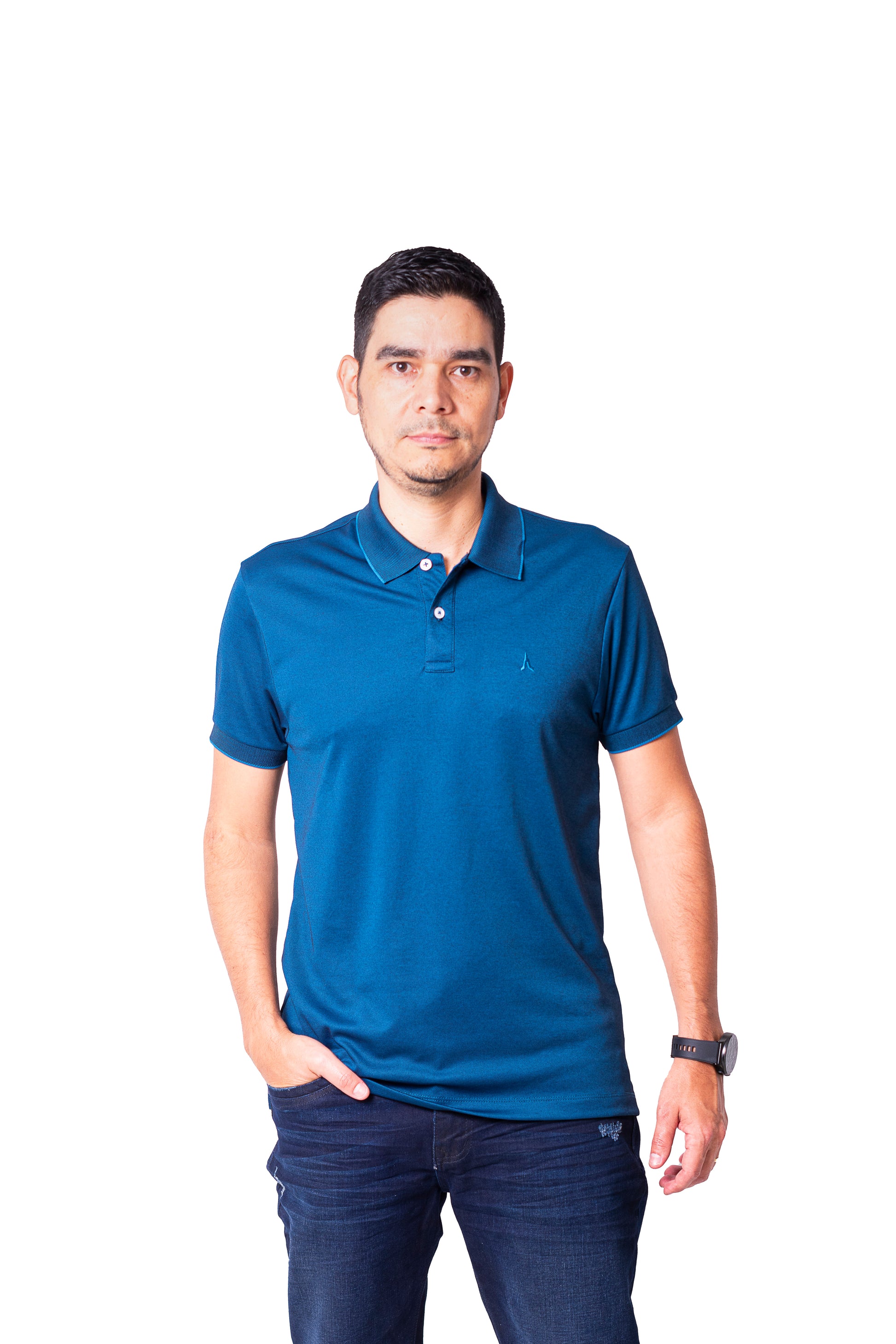 Polo de hombre 7731140100D1CELESTE
