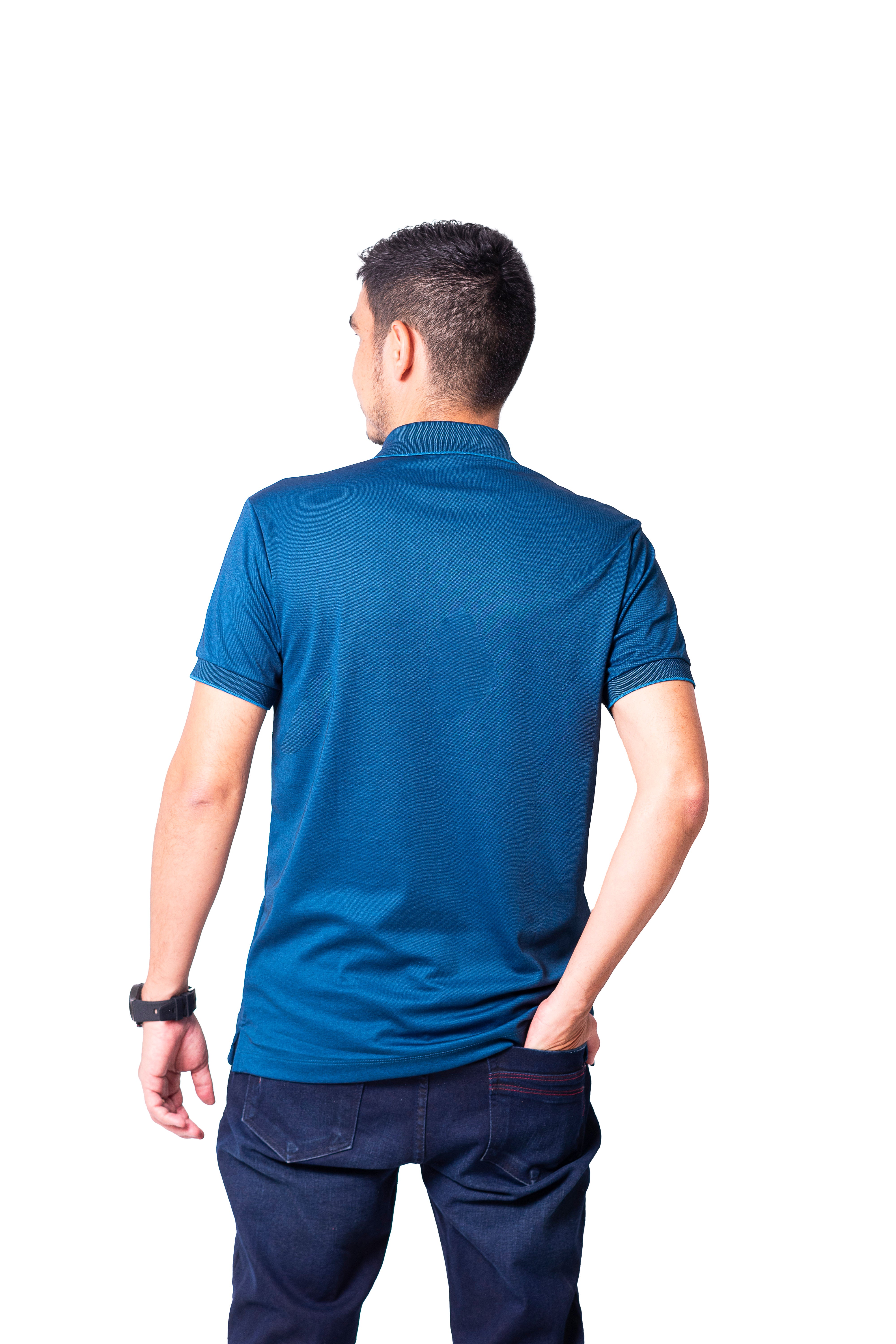 Polo de hombre 7731140100D1CELESTE