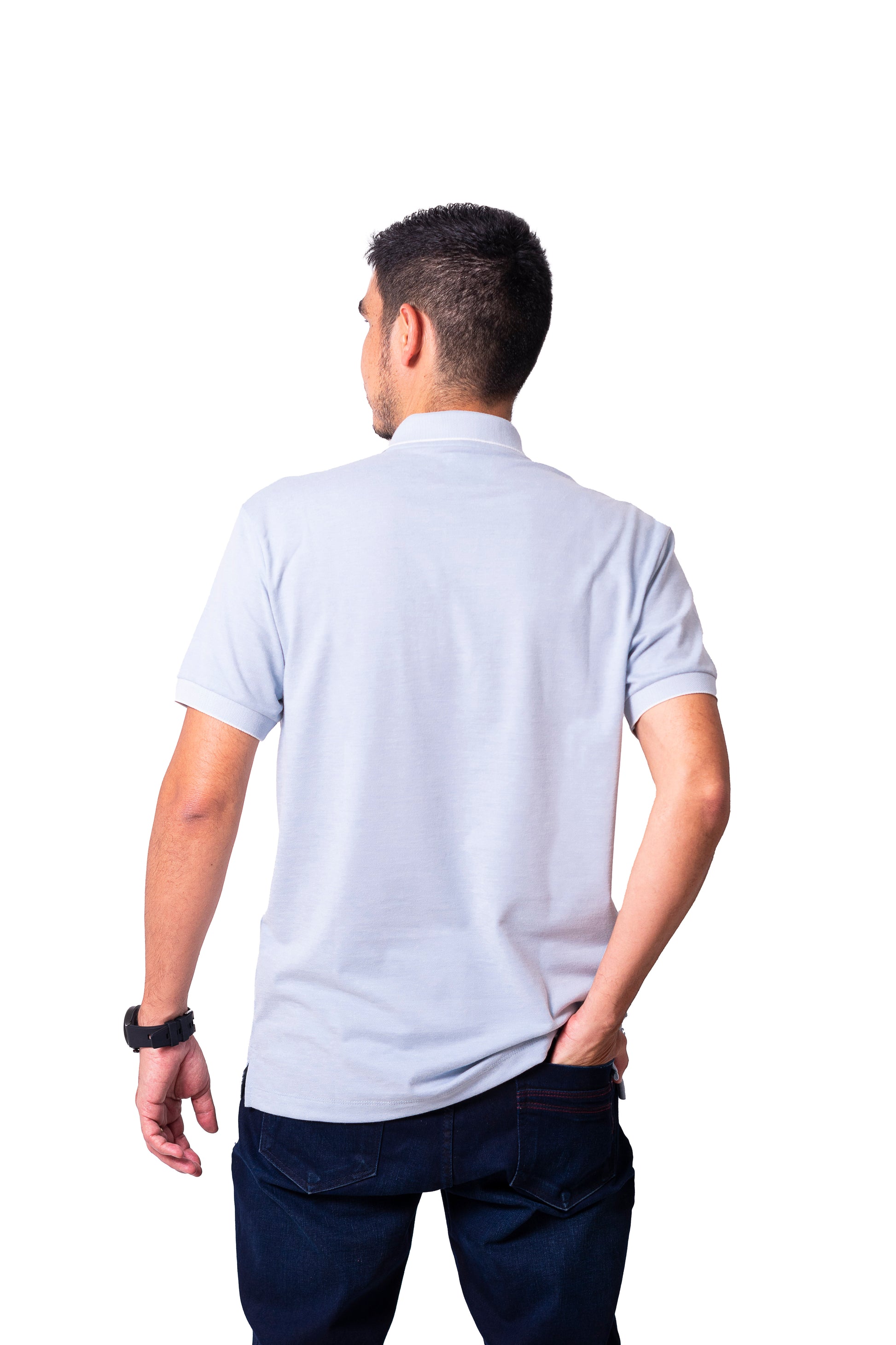 Polo de hombre 7731140100D2CELESTE