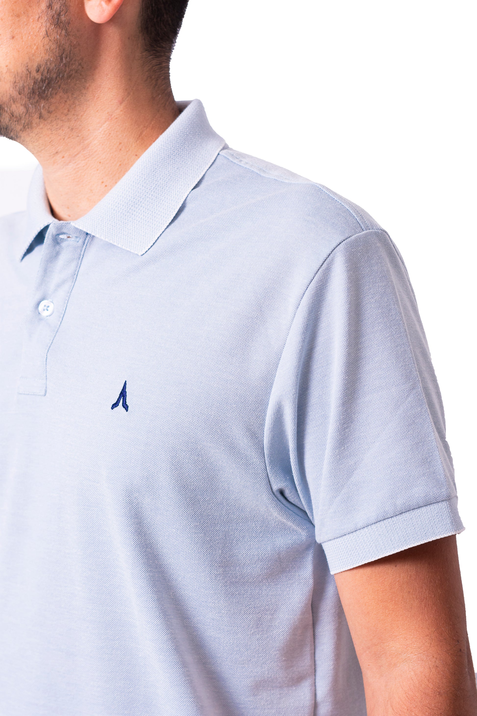 Polo de hombre 7731140100D2CELESTE