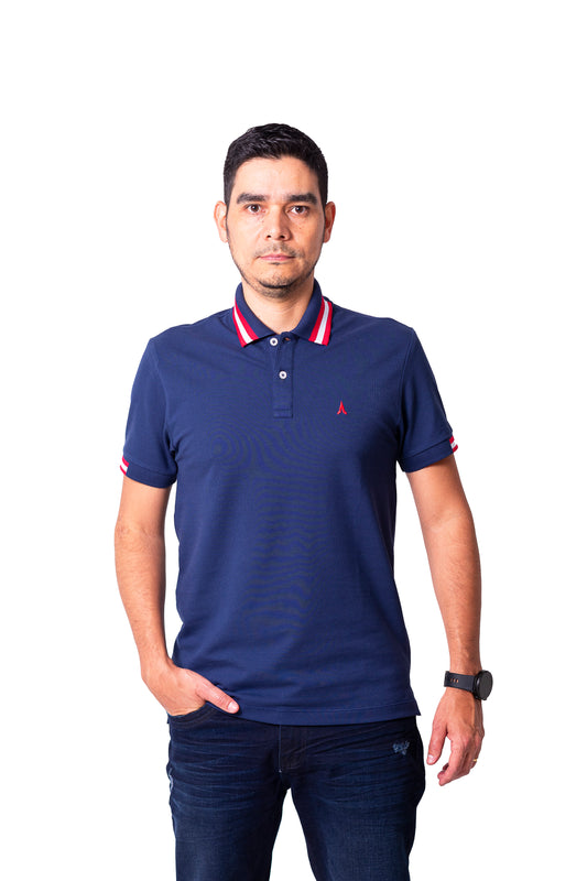 Polo de hombre 7731140100D3AZUL