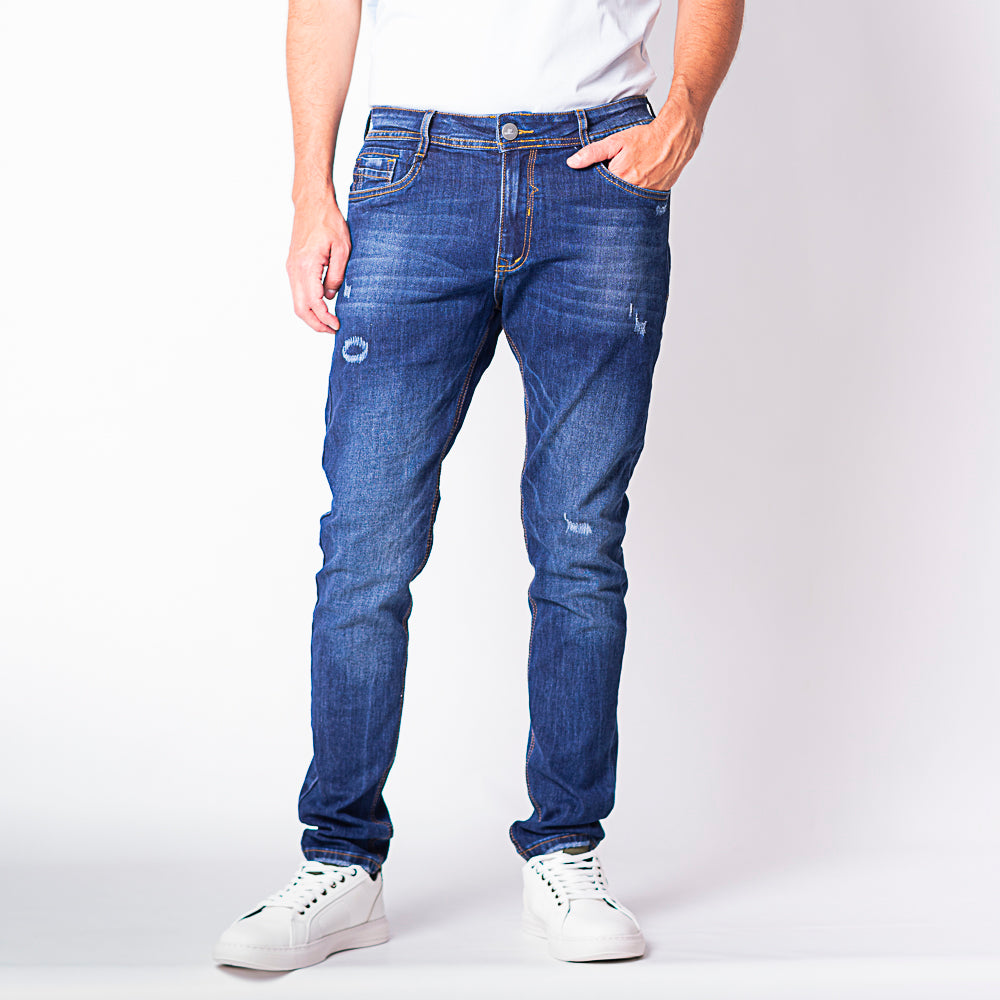 Jean regular fit tiro medio 1431519AZUL