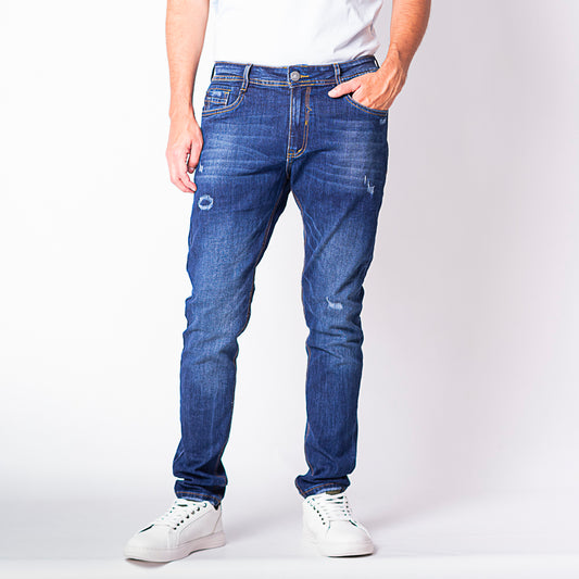 Jean regular fit tiro medio 1431519AZUL