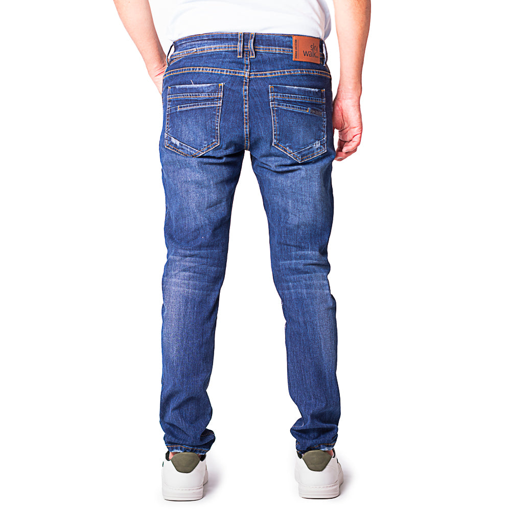 Jean regular fit tiro medio 1431519AZUL